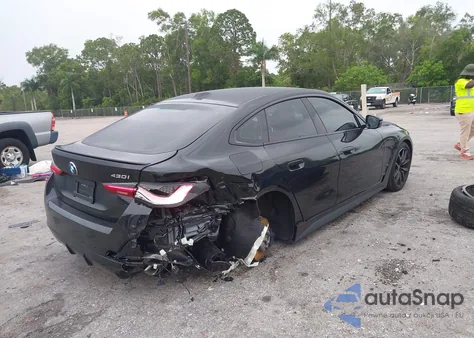 2025 BMW 4 Series Gran Coupe 430I z USA, uszkodzony, nr VIN WBA23FB04SFT94132